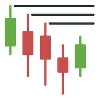 Range Breakout Candlestick Chart icon or logo vector