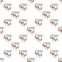 Range Breakout Candlestick Chart seamless pattern or background vector