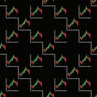 Crypto Technical Analysis with Candlestick Patterns Margin Trading colored seamless pattern vector