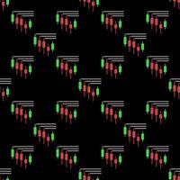 Range or Levels Breakout Candlestick Chart colored seamless pattern vector