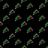 Trading and Crypto Analytics colored seamless pattern vector