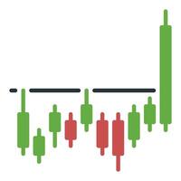 Range Breakout Candlestick Chart creative icon vector