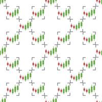 Candlestick Chart Analysis Cryptocurrency Trading seamless pattern vector
