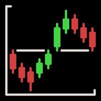 Level and Candlestick Chart Analytics colored icon or design element vector
