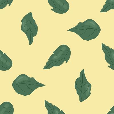 Seamless pattern with leaves. Endless texture for your design