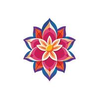 Stylized Flower Pattern for Decorative Design Projects vector