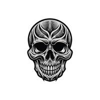 Vintage-Inspired Skull Design with Ornate Patterns vector