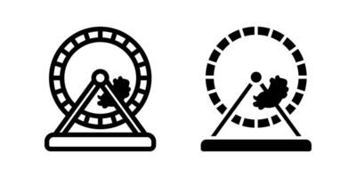 Hamster wheel icon. for mobile concept and web design. illustration vector