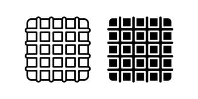 Waffle icons set. Croffle Symbol. Sweet dessert sign. for mobile concept and web design. illustration on white background vector