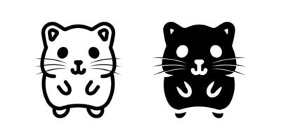 Hamster icon. for mobile concept and web design. illustration vector
