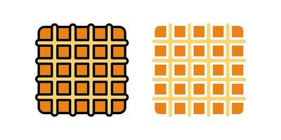 Waffle icons set. Sweet dessert sign. for mobile concept and web design. illustration on white background vector