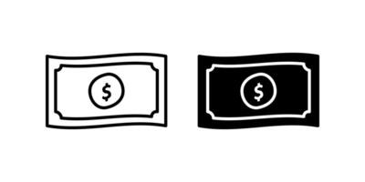 Money icon set. Dollar Symbol. for mobile concept and web design. illustration on white background vector