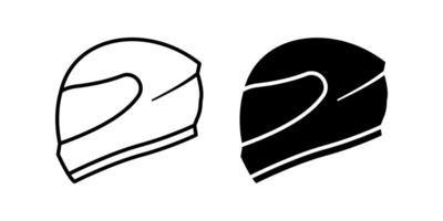 Helmet icon set. for mobile concept and web design. illustration vector