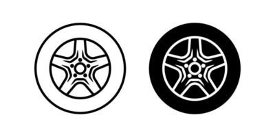 Wheel icon set. Car wheels Symbol. for mobile concept and web design. illustration on white background vector