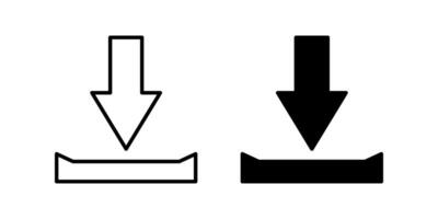 Download icon set. Downloading sign. for mobile concept and web design. illustration on white background vector