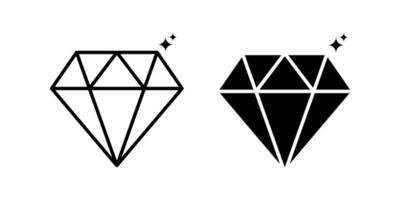 Diamond icon set. for mobile concept and web design. illustration vector
