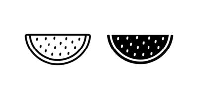 Watermelon icons set. for mobile concept and web design. illustration vector