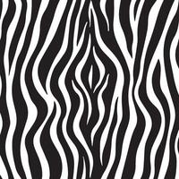 Seamless Black and White Zebra Skin Texture - Bold Striped Animal Print Design vector