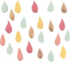 a pattern of watercolor drops on a white background vector