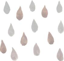 a pattern of watercolor rain drops on a white background vector