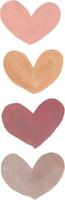 a heart shape made up of different colors watercolor vector