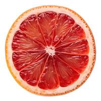 Blood red oranges isolated on white background with clipping path. Top view. Flat lay photo