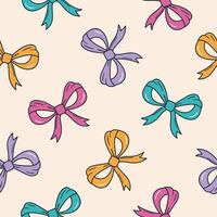 Bows Pattern Coquette Bows Background vector
