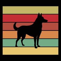 Sunset Silhouette of an Australian Cattle Dog vector