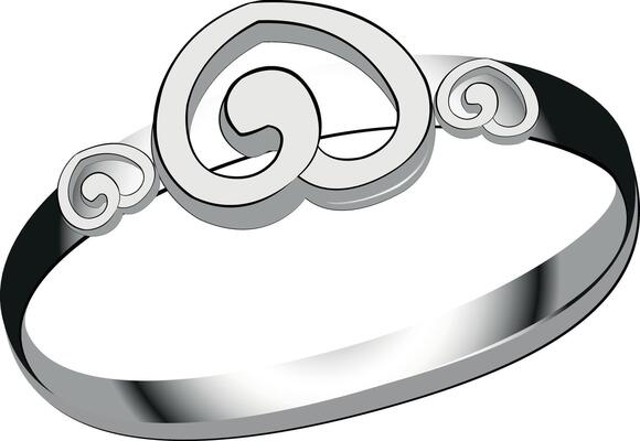 An illustration of a ring with a heart