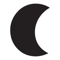 a black and white crescent on a white background vector