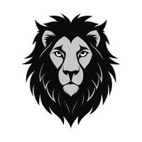 lion head silhouette design on a white background vector