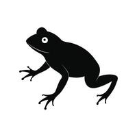 A frog silhouette design on a white background vector