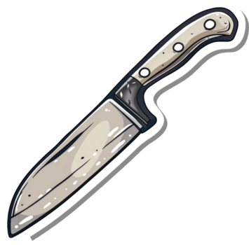 un dibujos animados ilustración de un cocineros cuchillo png