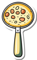 Delicious Pizza in a Frying Pan Ready to Eat png