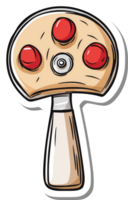 Cartoon mushroom shaped object with three red buttons png