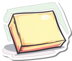 A yellow rectangular box sits on a surface png