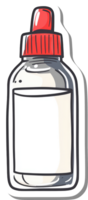 A Red Topped Bottle With A Blank Label png