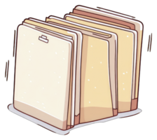 Stack of Files in a Neat Organized Row png