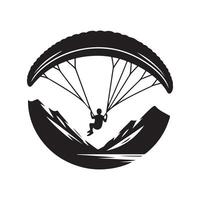 Paraglider Silhouette Vectors for Scenic Illustrations
