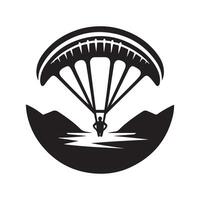 Paraglider Silhouette Vectors Graphics for Brochures and Ads