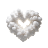 A heart shaped cloud on a black background png