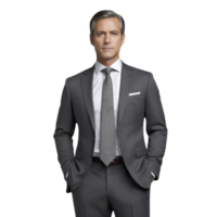 A man in a suit and tie png