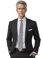 A man in a suit and tie png