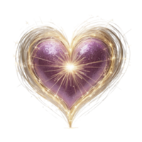 A purple sparkle heart with sparkles on it png