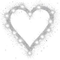 A heart made of sparkles on a black background png