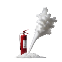 A fire extinguisher is blowing smoke out of it png