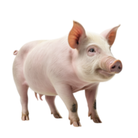 A pig is standing in front of a black background png