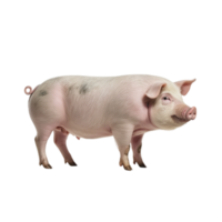 A pig is standing in front of a black background png