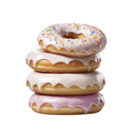 A stack of donuts with sprinkles on top png