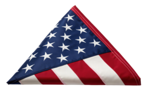 American flag folded in a triangular shape png